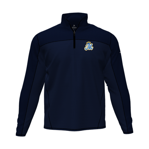 [CUS-DFW-QTRZ-PER-LSL-NVY-AS-LOGO2] Quarter Zip Pullover (Adult S, Navy, Logo 2)