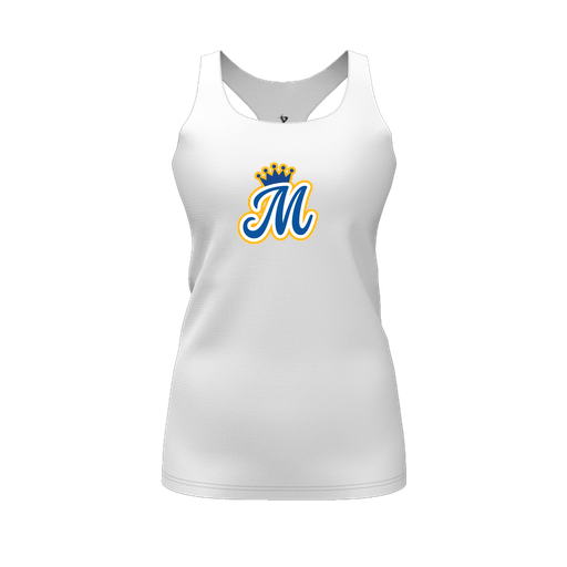 [FT0TRBWH-FYS-LOGO2] Decker Racerback Tank Top (Female Youth S, White, Logo 2)
