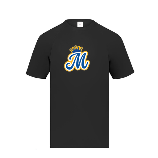 [2791.080.S-LOGO2] Youth Smooth Sport T-Shirt (Youth S, Black, Logo 2)