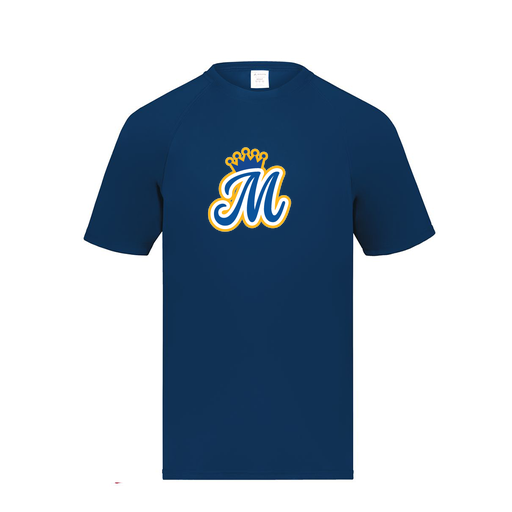 [2791.065.S-LOGO2] Youth Smooth Sport T-Shirt (Youth S, Navy, Logo 2)