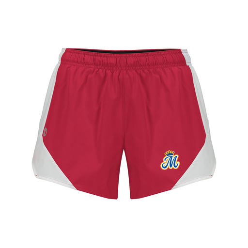 [229489.H01.S-LOGO2] Girls Olympus Shorts (Female Youth S, Red, Logo 2)