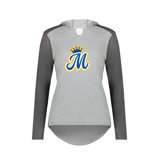 [6902.30V.XS-LOGO2] Ladies Vintage Hoodie (Female Adult XS, Gray, Logo 2)