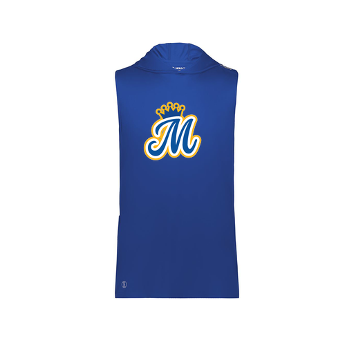 [222590.060.XS-LOGO2] Men's CoolDry Sleeveless Hoodie (Adult XS, Royal, Logo 2)