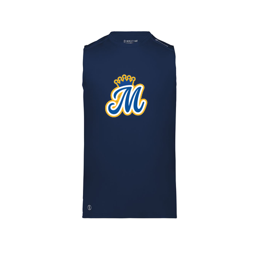 [222593.065.S-LOGO2] Men's CoolDry TankTop (Adult S, Navy, Logo 2)