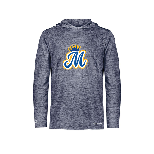 [FOLHCGNV-AS-LOGO2] Decker Men's Charge Hoodie (Adult S, Navy, Logo 2)