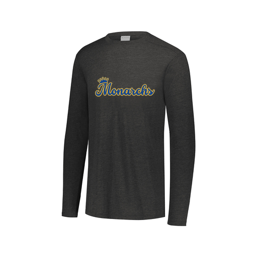 [FTLCUBBK-AXS-LOGO3] Decker Men's Tri-Blend T-Shirt - Long Sleeve (Adult XS, Black, Logo 3)