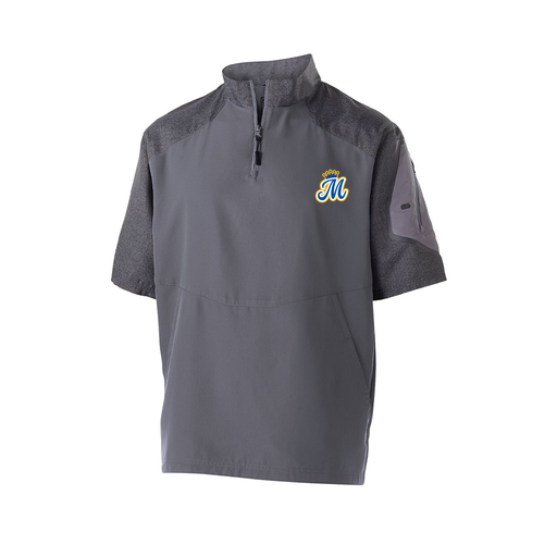 [229545.H60.XS-LOGO2] Men's Raider SS Pullover (Adult XS, Gray, Logo 2)