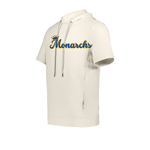 [222505.907.S-LOGO3] Men's Venturs Soft Knit Short Sleeve Hoodie (Adult S, White, Logo 3)