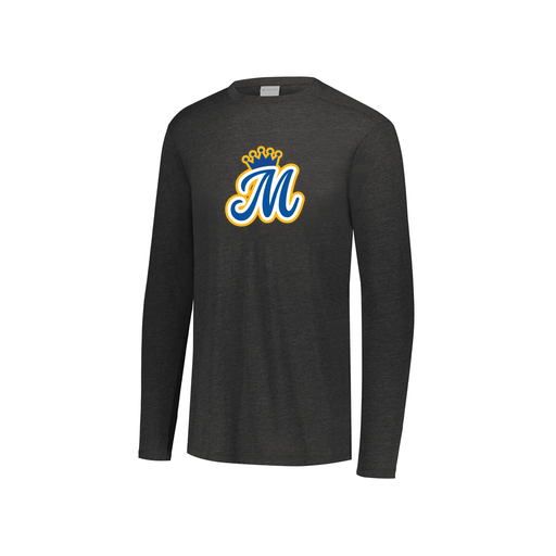 [FTLCUBBK-YS-LOGO2] Decker Youth Tri-Blend T-Shirt - Long Sleeve (Youth S, Black, Logo 2)